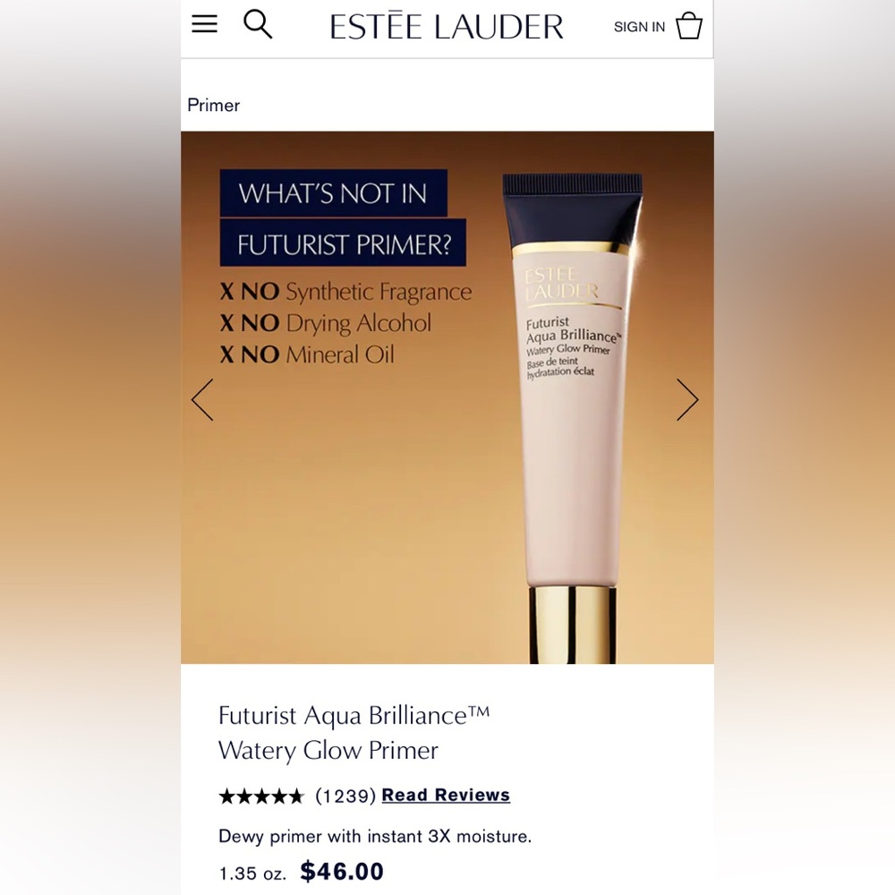 NIB Futurist Aqua Brilliance™Watery Glow Primer 1.35 FL Oz - Picture 10 of 11